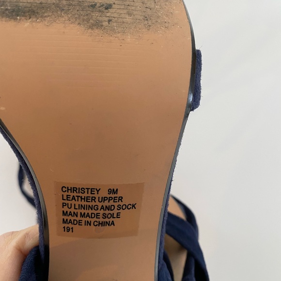 Steve Madden midnight blue suede strappy sandal - Picture 5 of 5